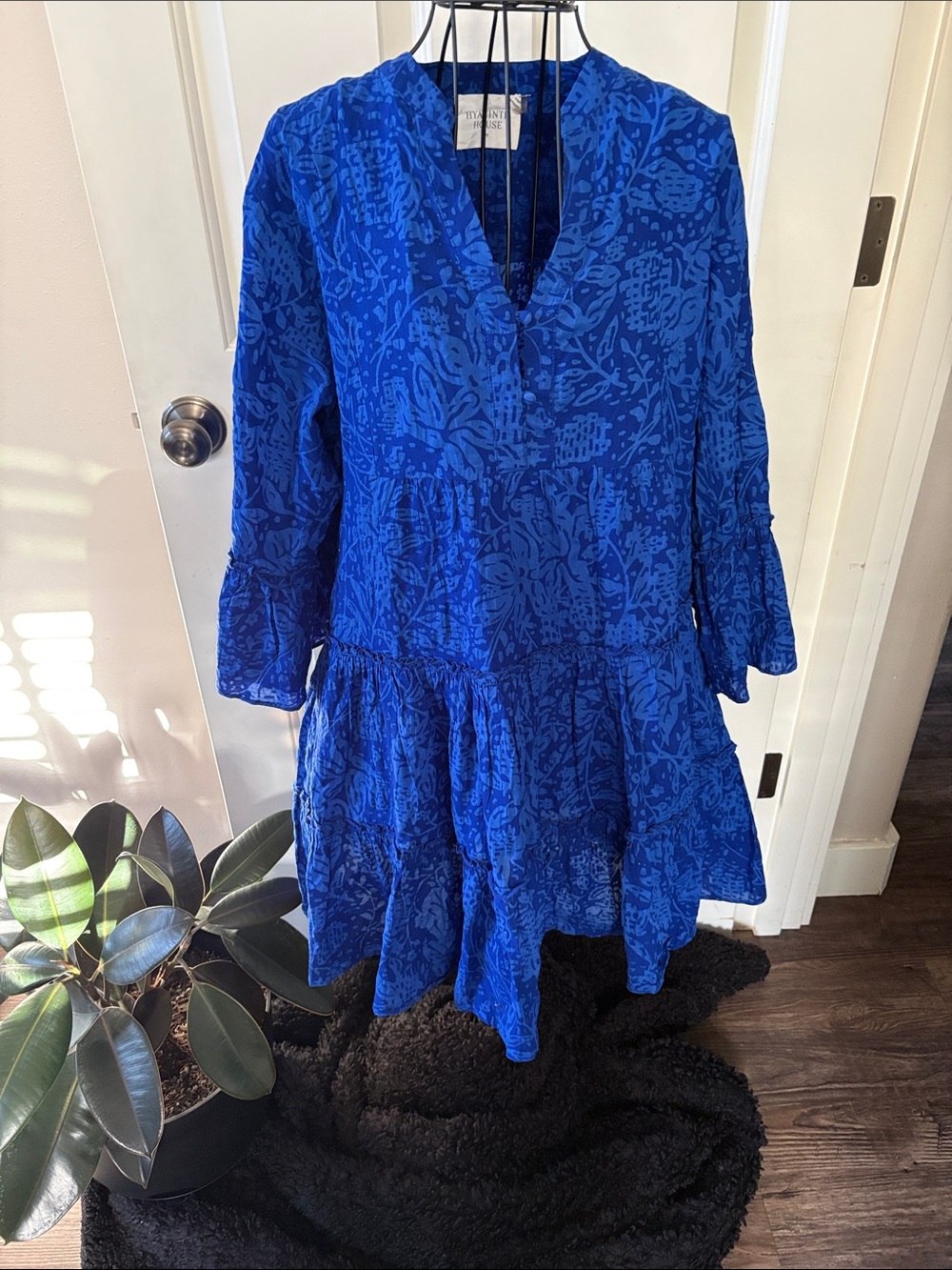 Hyacinth House Floral V-Neck Tiered Dress/ Beach vacation dress
